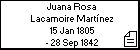 Juana Rosa Lacamoire Martnez