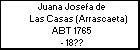 Juana Josefa de Las Casas (Arrascaeta)