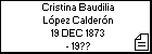 Cristina Baudilia Lpez Caldern