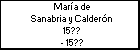 Mara de Sanabria y Caldern