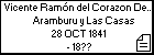 Vicente Ramn del Corazon De Jess Aramburu y Las Casas