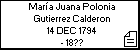 Mara Juana Polonia Gutierrez Calderon